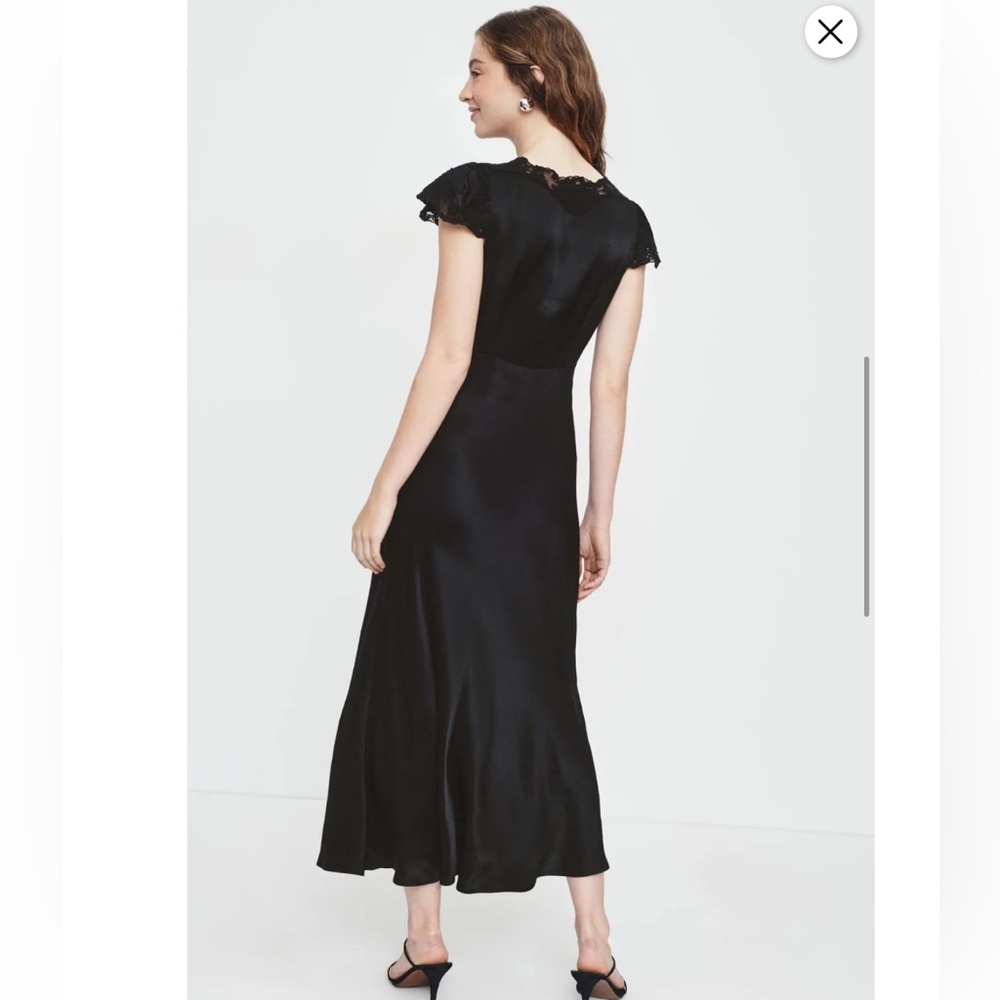 Rixo x RTR Lace Trim Midi Dress, Size: L - Picture 5 of 16